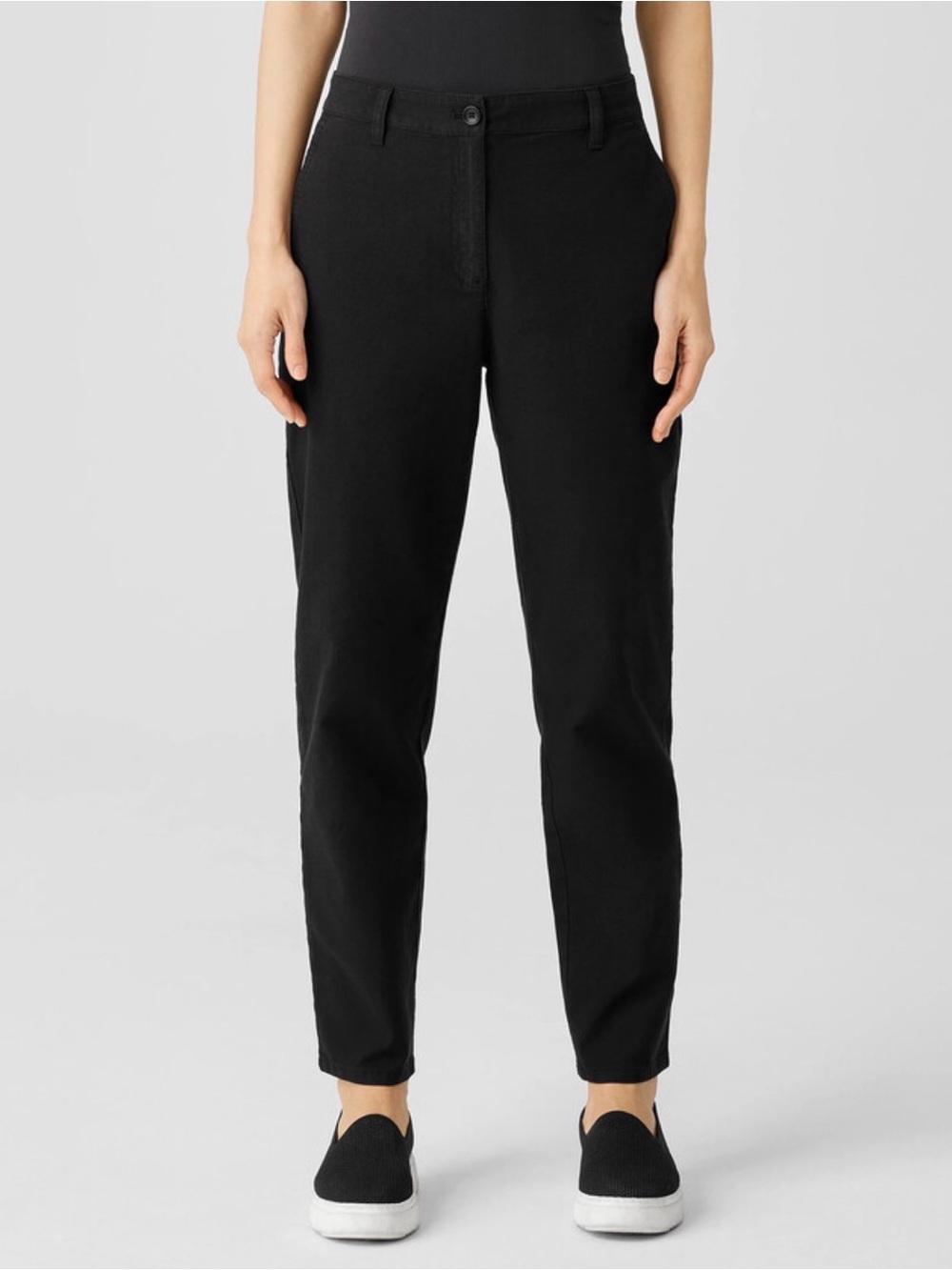 Eileen Fisher Cotton Hemp Stretch Tapered Pant